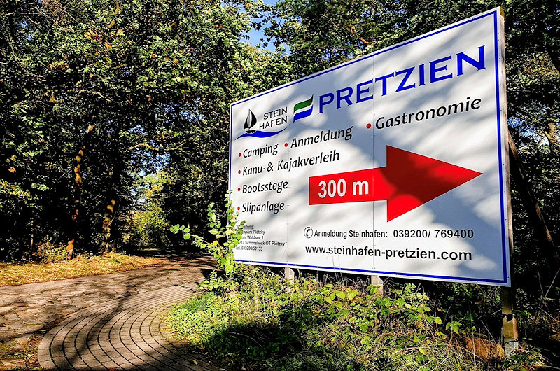 Steinhafen Pretzien - Einfahrt