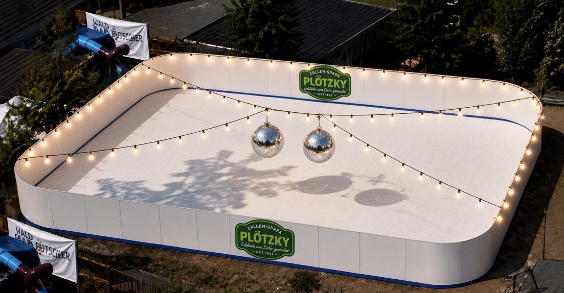 Eislaufbahn im Erlebnispark